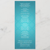 Elegant Wedding Programme Royal Crown Blue Programmakaart (Achterkant)