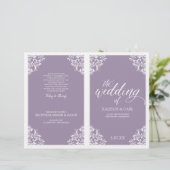 Elegant Wedding Programs - Nadine (Lavender) (Staand voorkant)
