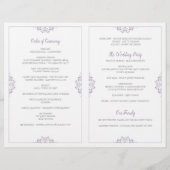 Elegant Wedding Programs - Nadine (Lavender) (Achterkant)
