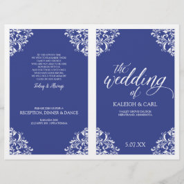 Elegant Wedding Programs - Nadine (Royal Blue)
