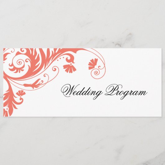 Elegant Wedding Programs Programmakaart (Achterkant)