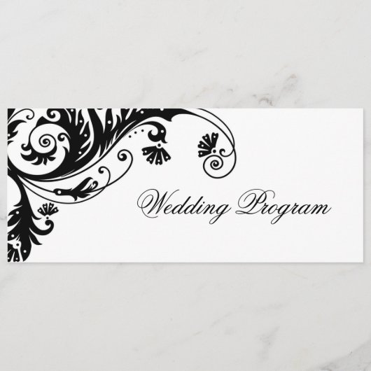 Elegant Wedding Programs Programmakaart (Achterkant)