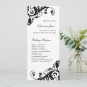 Elegant Wedding Programs Programmakaart (Staand voorkant)