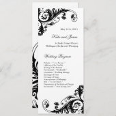 Elegant Wedding Programs Programmakaart (Voorkant / Achterkant)