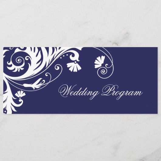 Elegant Wedding Programs Programmakaart (Achterkant)