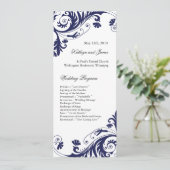 Elegant Wedding Programs Programmakaart (Staand voorkant)