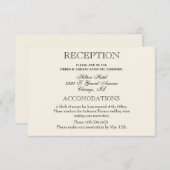 Elegant Wedding Reception Eenvoudig Traditioneel RSVP Kaartje (Voorkant / Achterkant)