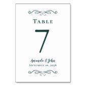 Elegant Wedding Reception Romantic Emerald Green Kaart (Voorkant)