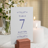 Elegant Wedding Reception Trendy Periwinkle White Kaart