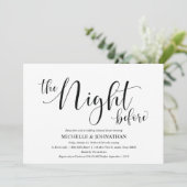 Elegant Wedding Rehearsal Dinner Invitation Card Kaart (Staand voorkant)