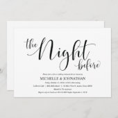 Elegant Wedding Rehearsal Dinner Invitation Card Kaart (Voorkant / Achterkant)