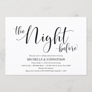 Elegant Wedding Rehearsal Dinner Invitation Card Kaart