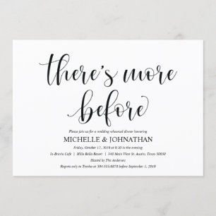 Elegant Wedding Rehearsal Dinner Invitation Card Kaart