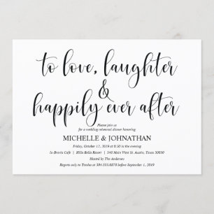 Elegant Wedding Rehearsal Dinner Invitation Card Kaart