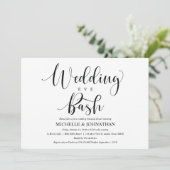 Elegant Wedding Rehearsal Dinner Invitation Card Kaart (Staand voorkant)