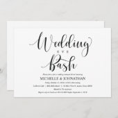 Elegant Wedding Rehearsal Dinner Invitation Card Kaart (Voorkant / Achterkant)