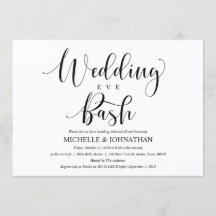 Elegant Wedding Rehearsal Dinner Invitation Card