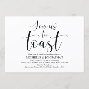 Elegant Wedding Rehearsal Dinner Invitation Card Kaart