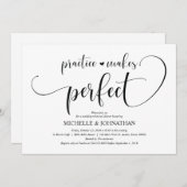 Elegant Wedding Rehearsal Dinner Invitation Card Kaart (Voorkant / Achterkant)