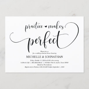 Elegant Wedding Rehearsal Dinner Invitation Card Kaart