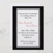 Elegant Wedding Rehearsal Dinner Invitation Kaart (Voorkant / Achterkant)
