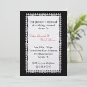 Elegant Wedding Rehearsal Dinner Invitation Kaart (Staand voorkant)
