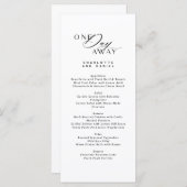 Elegant Wedding Rehearsal Een dag verder Menu (Voorkant / Achterkant)