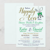 Elegant Wedding Rehearsal Gepersonaliseerd Dinner  Kaart (Voorkant / Achterkant)