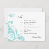 Elegant Wedding Reply Cards RSVP Kaartje (Achterkant)