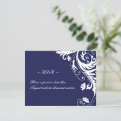 Elegant Wedding Reply Cards RSVP Kaartje (Staand voorkant)