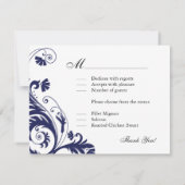 Elegant Wedding Reply Cards RSVP Kaartje (Achterkant)