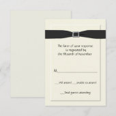 Elegant Wedding Response Card RSVP Kaartje (Voorkant / Achterkant)