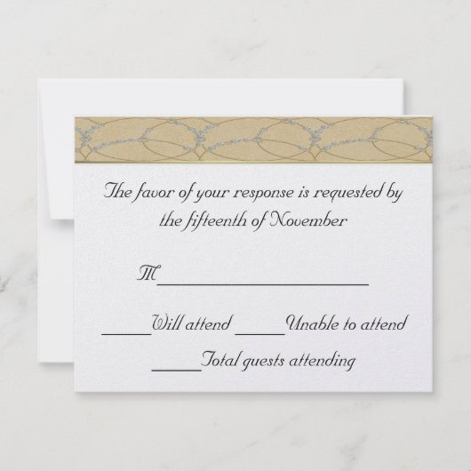 Elegant Wedding Response Card RSVP Kaartje (Voorkant)
