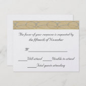 Elegant Wedding Response Card RSVP Kaartje (Voorkant / Achterkant)