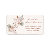Elegant Wedding Return Address Label (Voorkant)