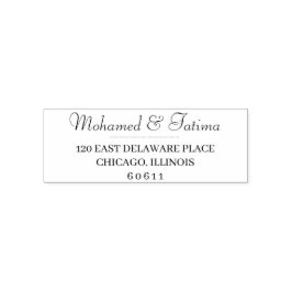 Elegant Wedding Return Address Stamp Zelfinktende Stempel