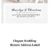 Elegant Wedding Return-adres Etiket