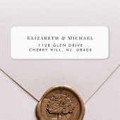 Elegant Wedding Return-adres Etiket