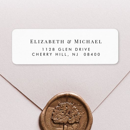 Elegant Wedding Return-adres Etiket