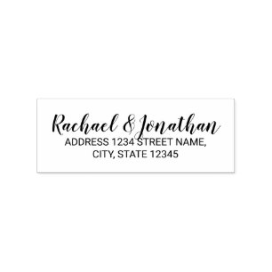 Elegant Wedding Return-adres Rubberstempel