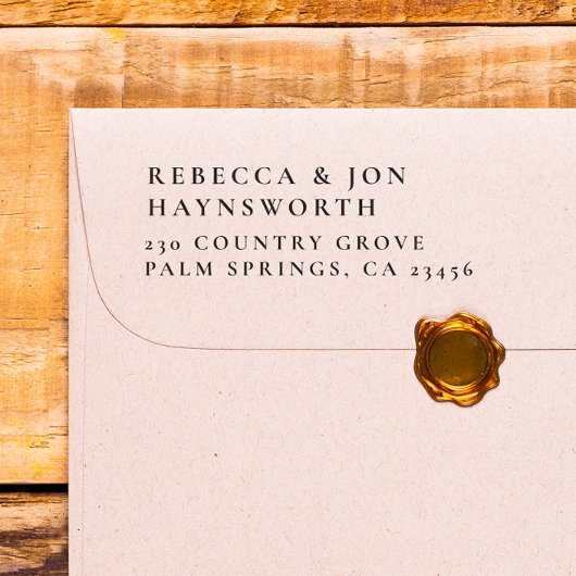 Elegant Wedding Return-adres Zelfinktende Stempel