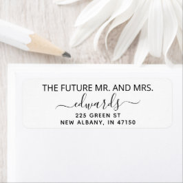 Elegant Wedding Return Toekomst Mr en Mrs. Etiket