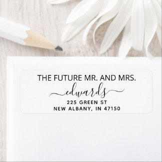 Elegant Wedding Return Toekomst Mr en Mrs. Etiket