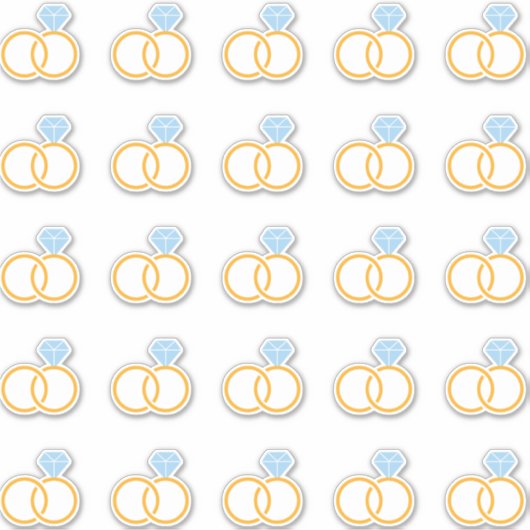Elegant Wedding Ring Kiss-Cut Sticker (Voorkant)