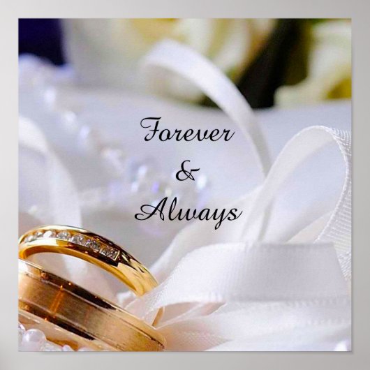 Elegant Wedding Rings with Silk Ribbon Romantic💍 Poster (Voorkant)