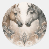 Elegant Wedding Ronde Sticker (Voorkant)