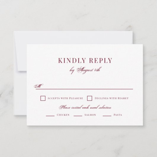 Elegant Wedding RSVP (Voorkant)
