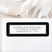 Elegant Wedding RSVP Black en White Etiket (Insitu)