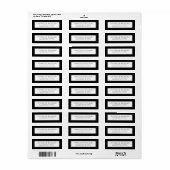 Elegant Wedding RSVP Black en White Etiket (Full Sheet)