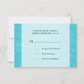 Elegant Wedding RSVP Blauw Muziek Blauw (Voorkant)